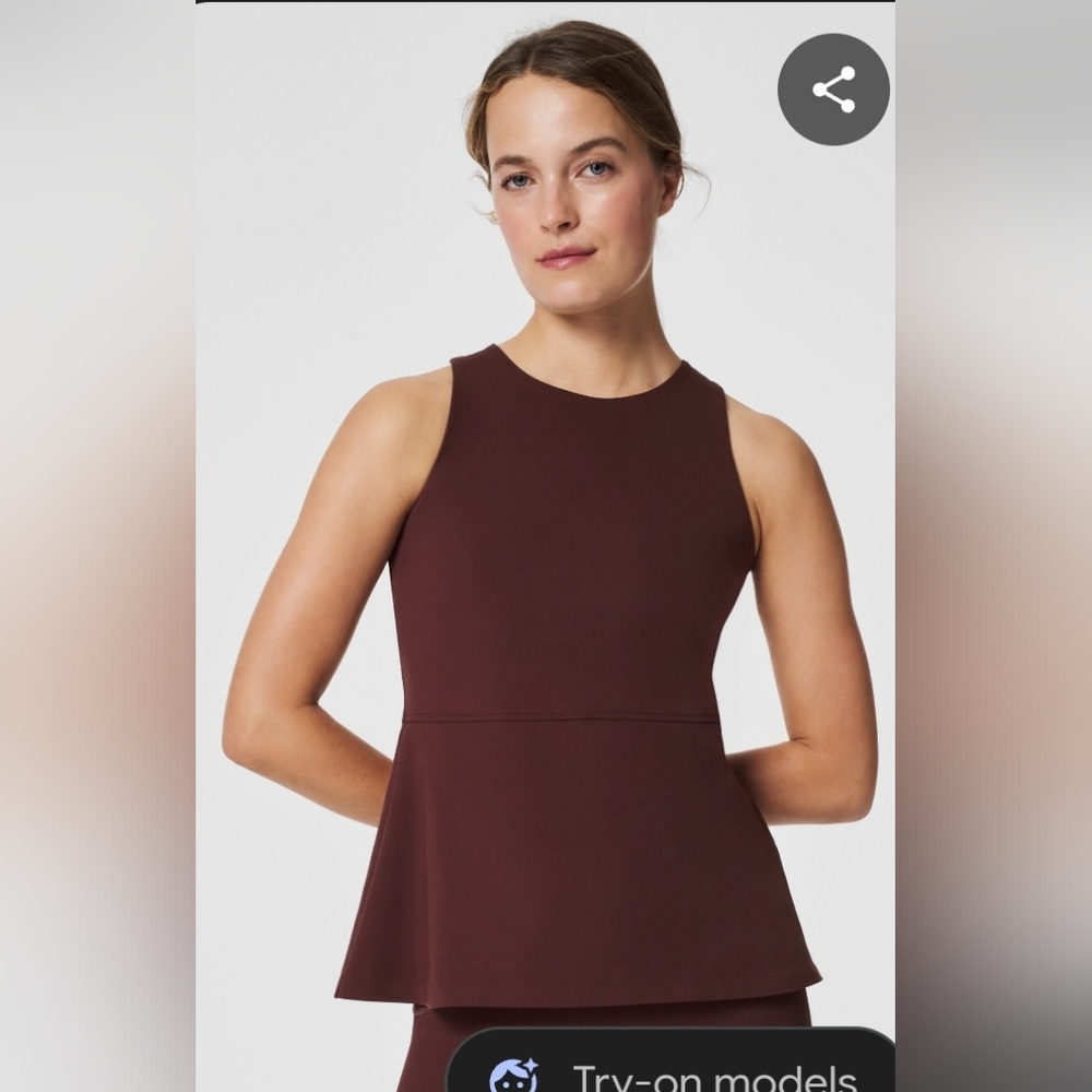 Spanx Active Peplum Top In Three Colors Size XL - Picture 3 of 8